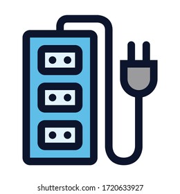 Extensión eléctrica. Icono de color del vector simple.