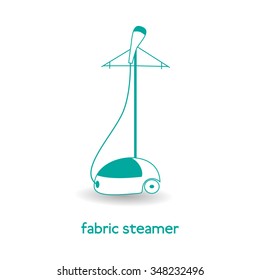  Electric fabric steamer icon. Isolated on white background. Illustration in flat style. 