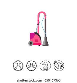 Electric fabric steamer vector icon