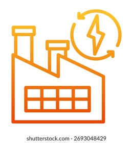 Electric Factory Icon Element For Design And Vector