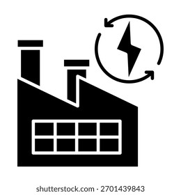 Electric Factory Icon Element For Design And Vector