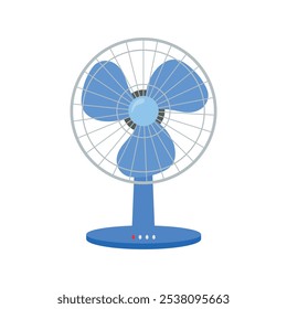 Ventilador elétrico. Desenho animado de fãs de mesa. Mesa elétrica, escritório do curso, itens do ventilador ilustração do vetor do ventilador da tabela.