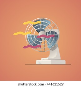 electric fan, flat style vector illustration