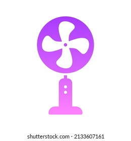 Electric Fan Glyph Gradient Icon Design