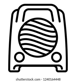 Electric fan heater icon. Outline electric fan heater vector icon for web design isolated on white background
