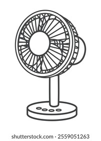 Electric fan. Home appliances. Vector illustration.