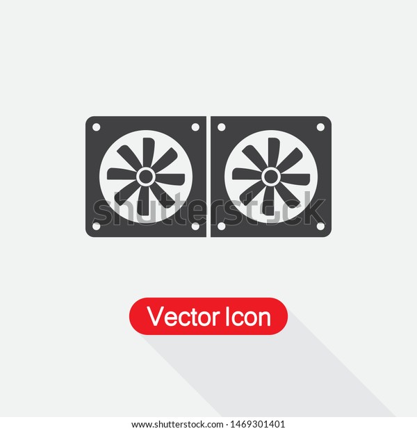 Electric Fan Icon, Car Diffuser\
Icon Vector Illustration Isolated On Light Gray Background\
Eps10