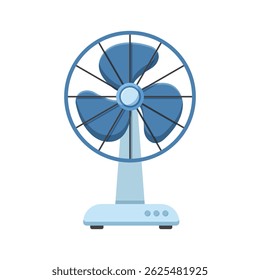 Electric fan icon in flat style. Propeller vector illustration on isolated background. Cooler sign business concept.
