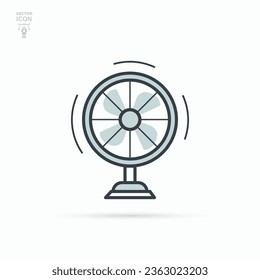 Elektrische Lüftersymbol. Einzige Vektorgrafik.