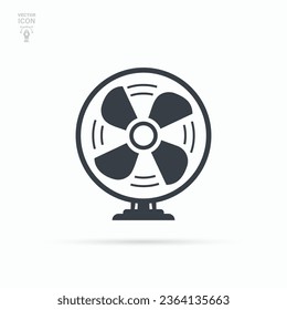 Electric Fan icon. Isolated vector illustration.