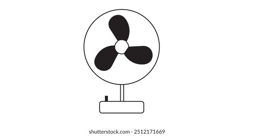 Electric Fan icon. Isolated vector illustration.