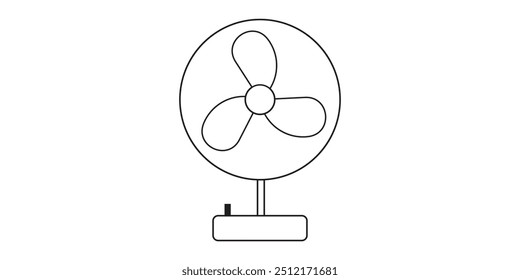 Electric Fan icon. Isolated vector illustration.