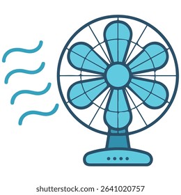 Electric fan icon isolated vector illustration on white background