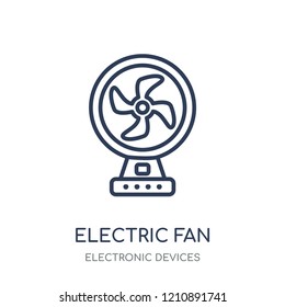 electric fan icon. electric fan linear symbol design from Electronic devices collection.