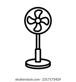 plantilla de diseño vectorial de icono de ventilador eléctrico en fondo blanco