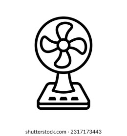 plantilla de diseño vectorial de icono de ventilador eléctrico en fondo blanco