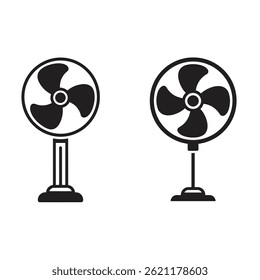 electric fan icon vector design template in white background