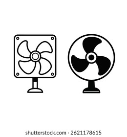 electric fan icon vector design template in white background
