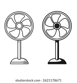 electric fan icon vector design template in white background