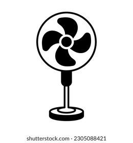 Electric fan icon vector on trendy design