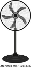 electric fan isolated vector illustration
