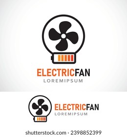electric fan logo design template