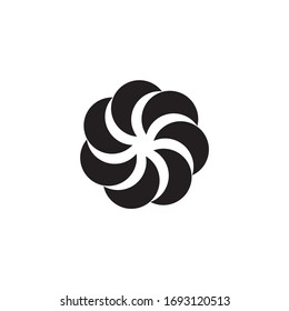 Electric fan propeller icon logo design vector template