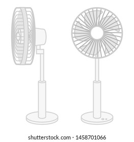 Electric fan two directions -object for prevent heat stroke 