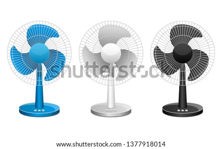 Electric fan vector design illustration isolated on white background