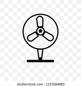 Electric fan vector icon isolated on transparent background, Electric fan logo concept