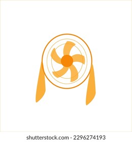 Electric fan vector icon isolated on white background. Cartoon electric fan icon.
