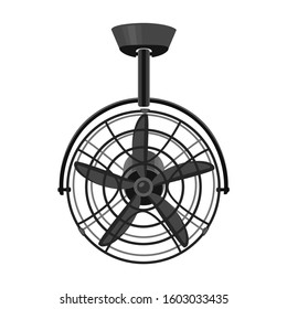 Electric fan vector icon.Cartoon vector icon isolated on white background electric fan .