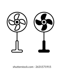Elektrischer Lüfter, Vektorsymbol-Set