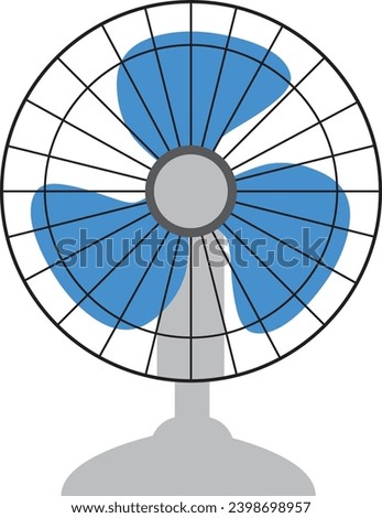 Electric fan vector illustration isolated on white background