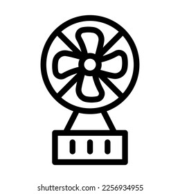 Electric Fan Vector Line Icon Design