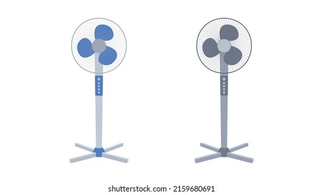 Ilustración del ventilador eléctrico o del vector de ventilación sobre fondo blanco. 