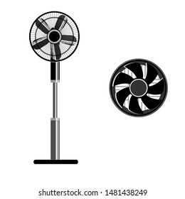 Electric fan. Ventilator. Vector illustration