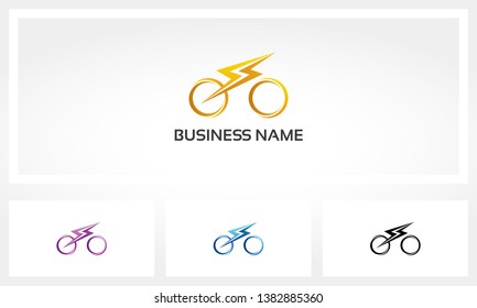 Electric Fast Bicycle Bike Logo