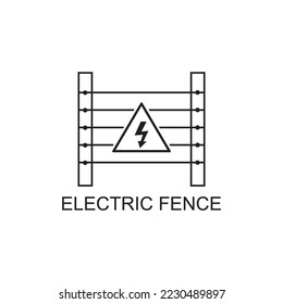 electric fence icon , voltage icon