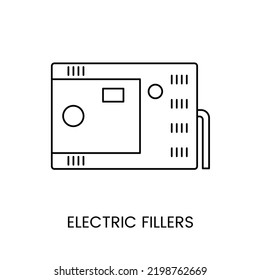 The electric fillers line icon, vector illustration of beekeeper's tools.