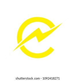 ELECTRIC FLASH ALPHABET LOGO VECTOR UNIQUE INSPIRATIONS