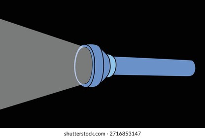  Antorcha eléctrica con la lámpara del led apagada — concepto de la herramienta de la noche
