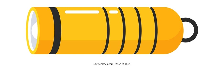 Electric flashlight equipment vector illustration