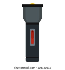 Electric flashlight icon. Flat illustration of flashlight vector icon for web design
