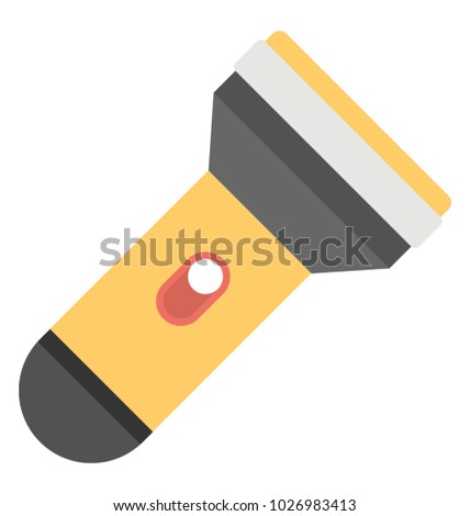 
An electric flashlight, torch light 
