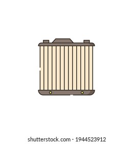 Icono plano eléctrico aislado en fondo blanco