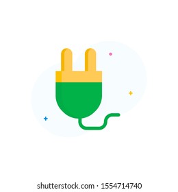 Electric flat icon. Ready to use for website mobile app presentation and any other projects. Suitable for any visual design