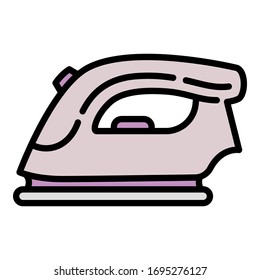 Electric flatiron icon. Outline electric flatiron vector icon for web design isolated on white background