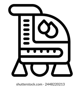 Electric floor scrubber icon outline vector. Sanitation indoor equipment. Cleansing automatic device