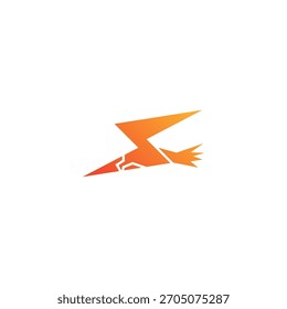 Elektrischer Fliegenadler Logo-Design.